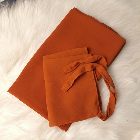 Hijab & Niqab Set - Strong Orange