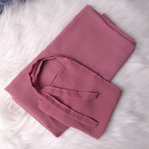 Hijab & Niqab Set - Dusty Rose