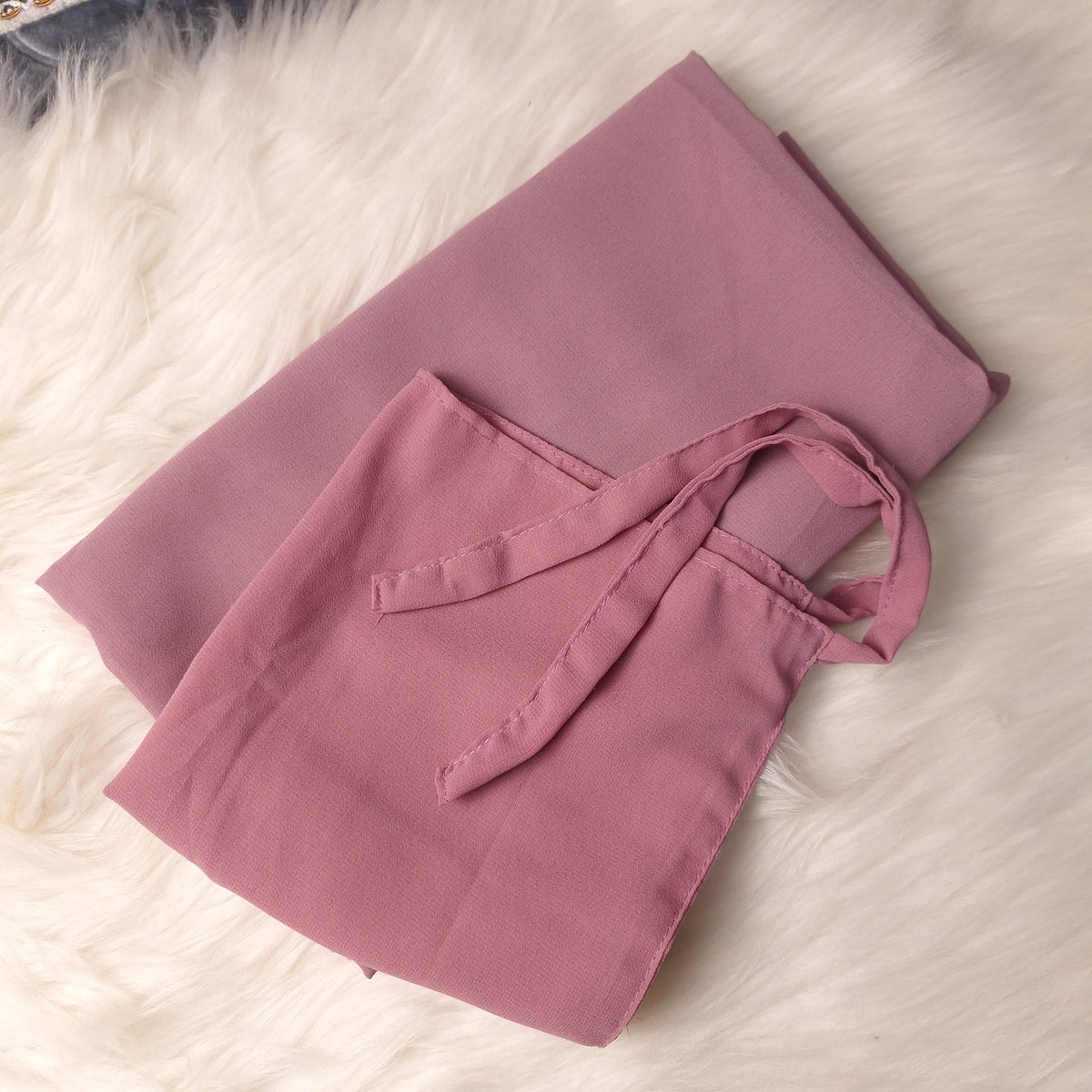Hijab & Niqab Set - Dusty Rose