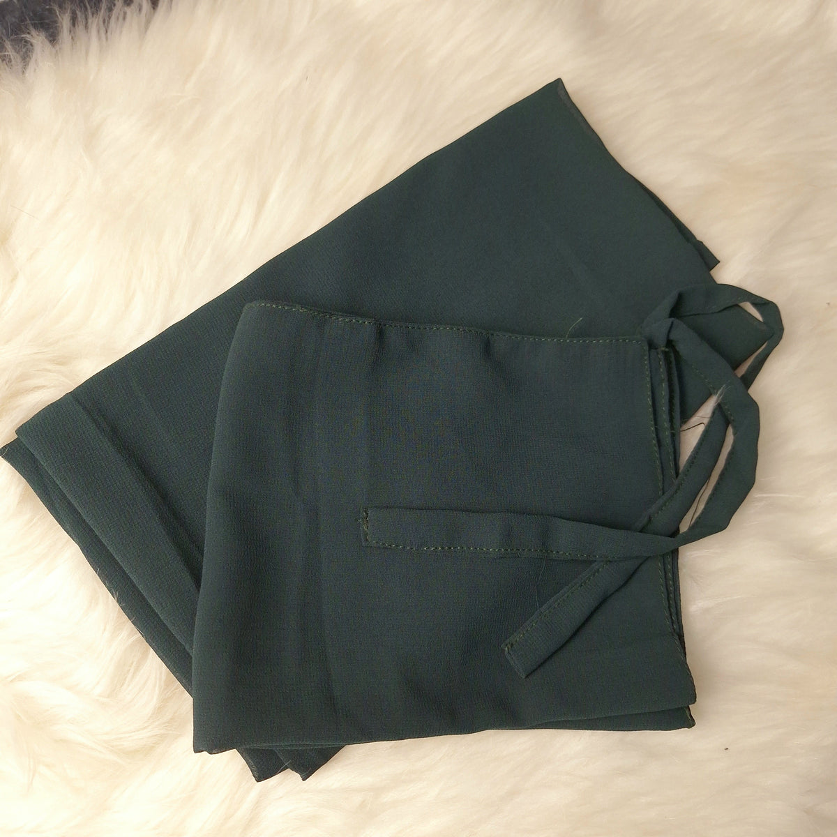 Hijab & Niqab Set - Charcoal Green